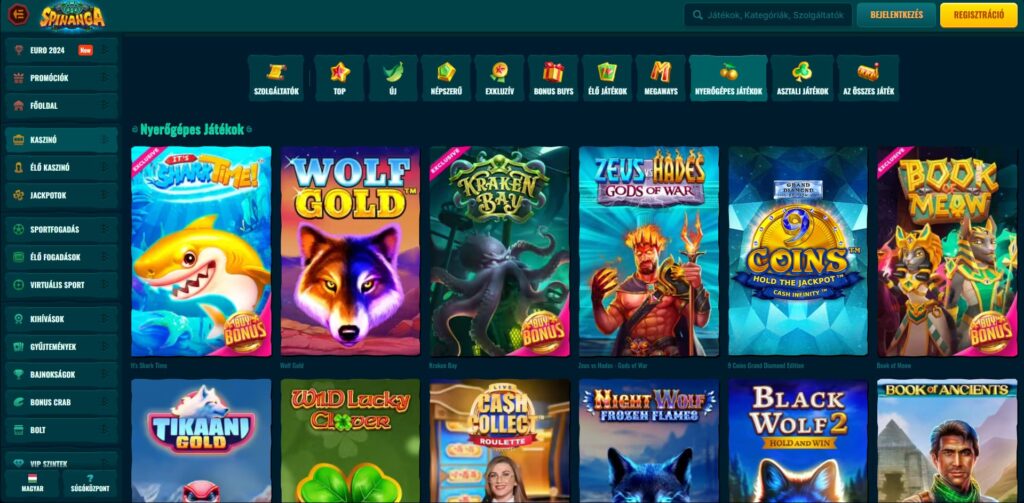 spinanga nyerogepes jatekok