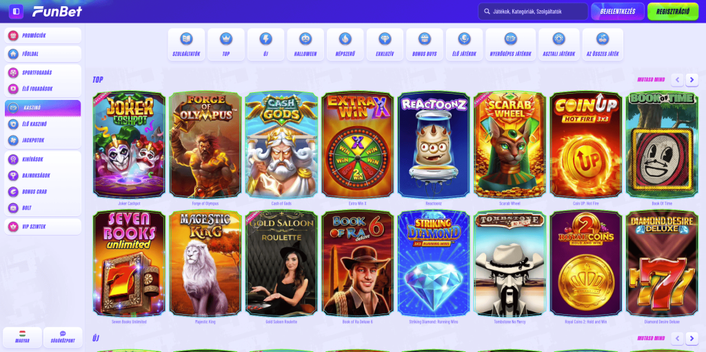 Funbet Casino nyerőgépek