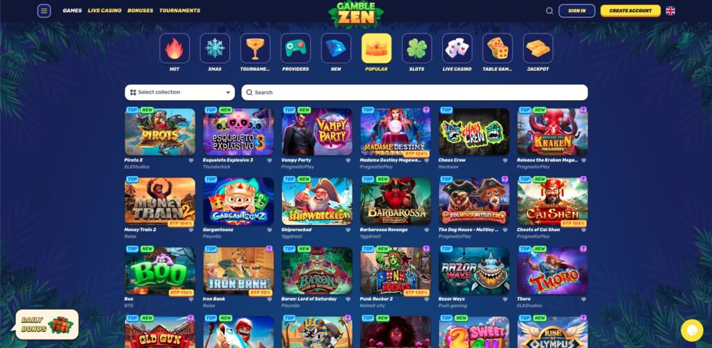 GambleZEN Casino nyerőgépek