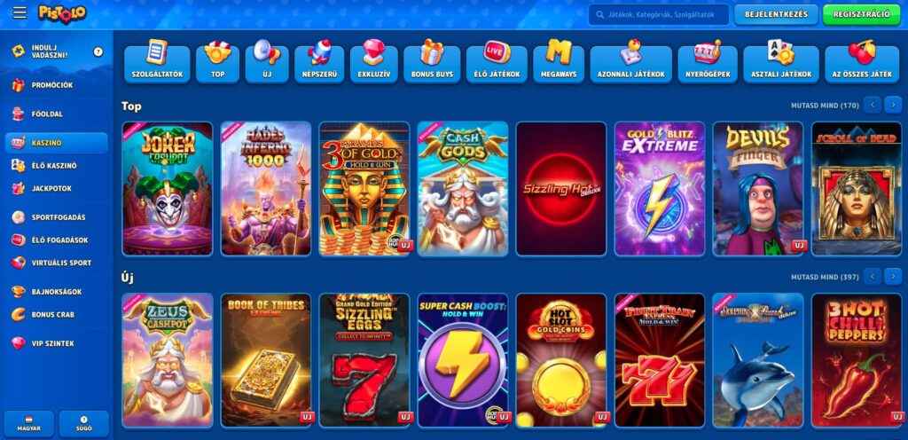 Pistolo Casino nyerőgépek