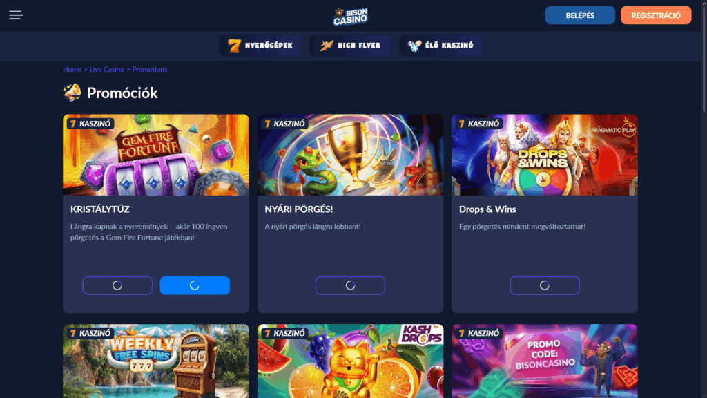 Bison Casino bónuszok