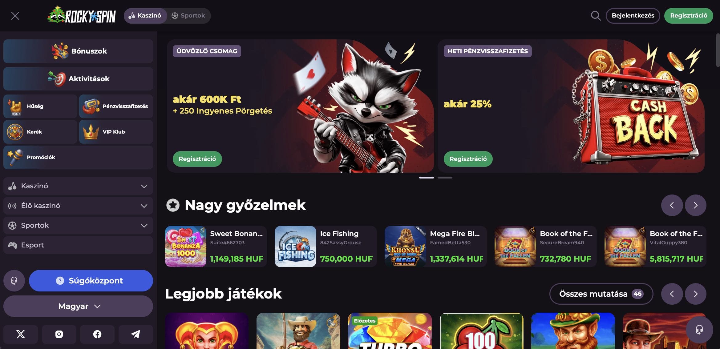 RockySpin Casino Magyarország
