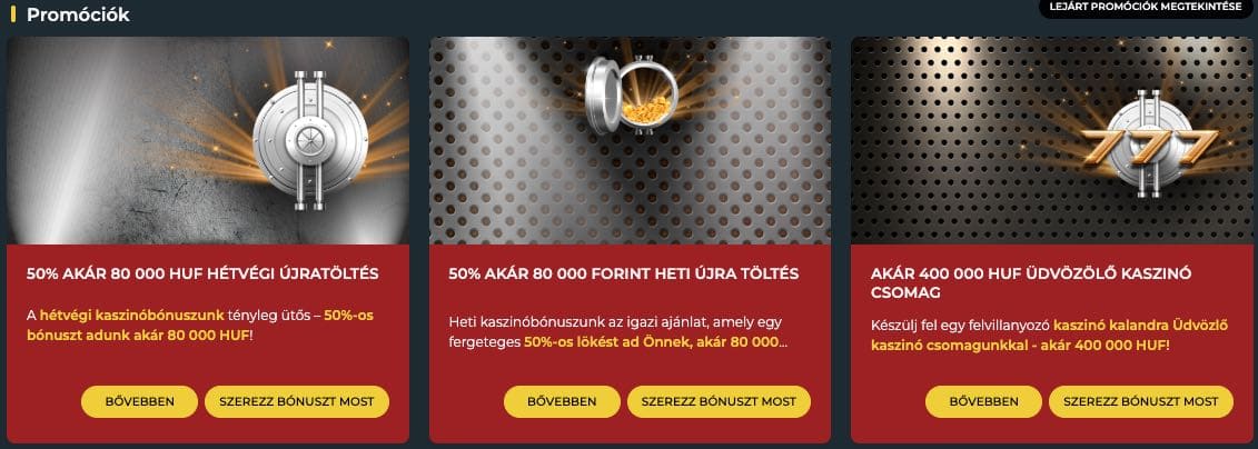 777Vault Casino bónuszok