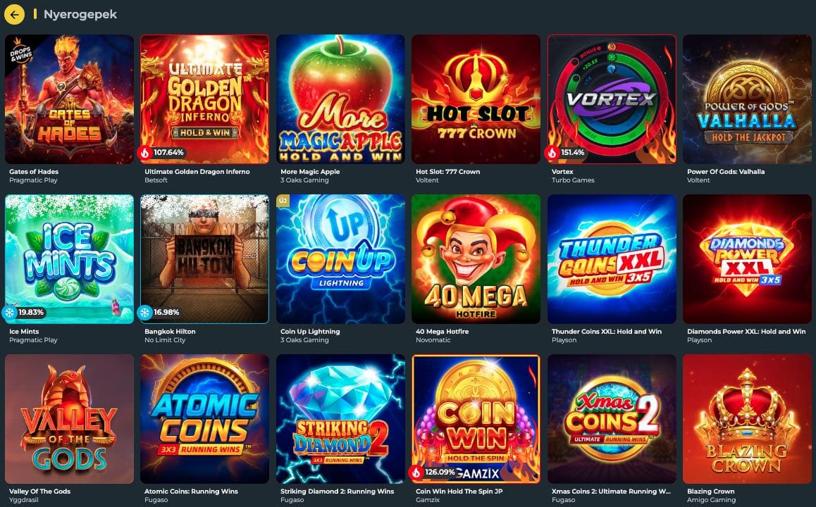 777Vault Casino nyerőgépek