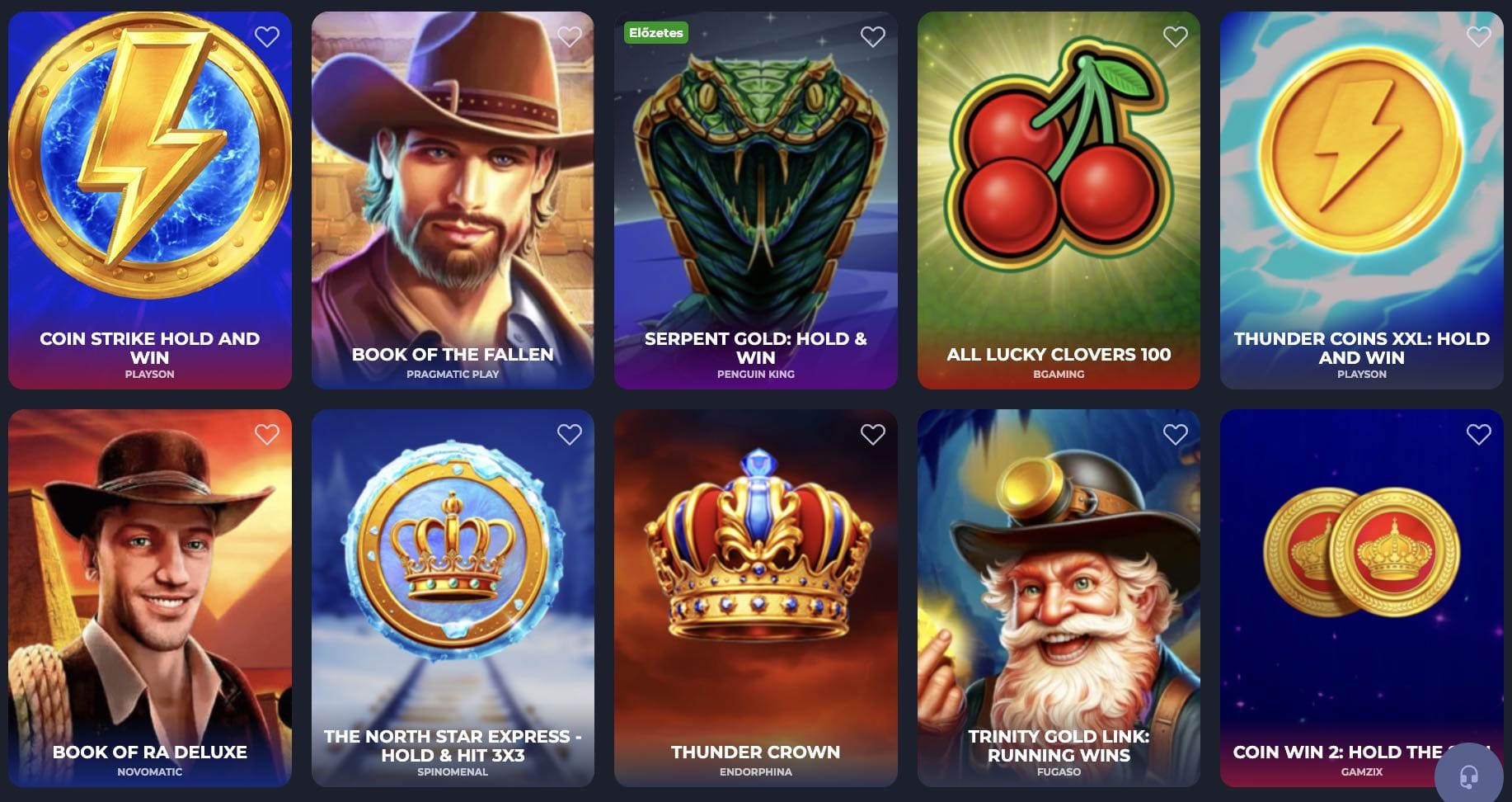 FridayRoll Casino nyerőgépek