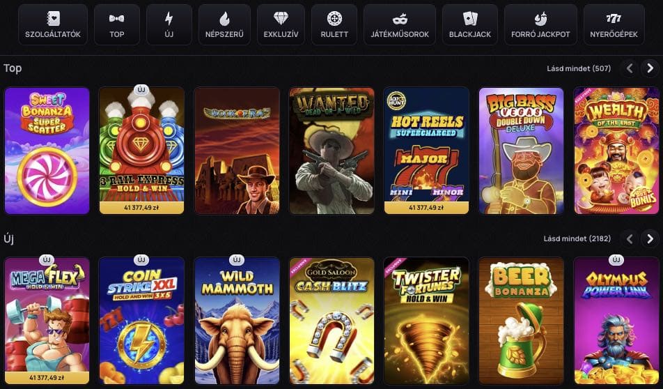 Casinova Casino nyerőgépek