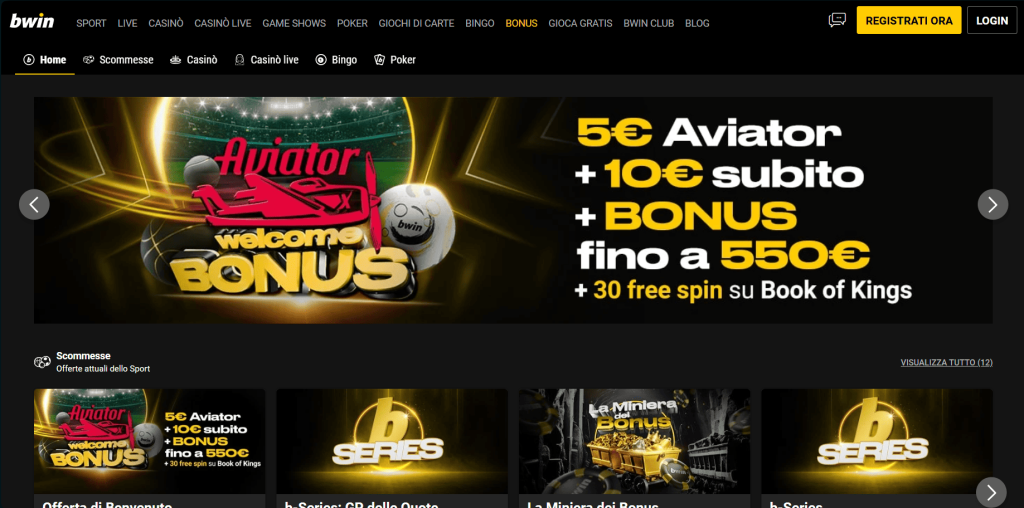 Bonus del casinò Bwin