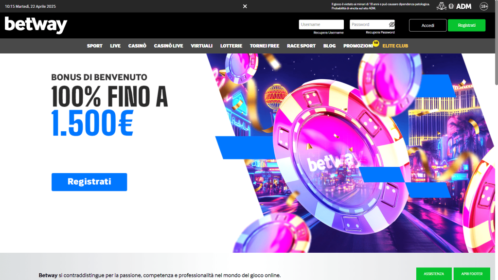Betway casinò Italia