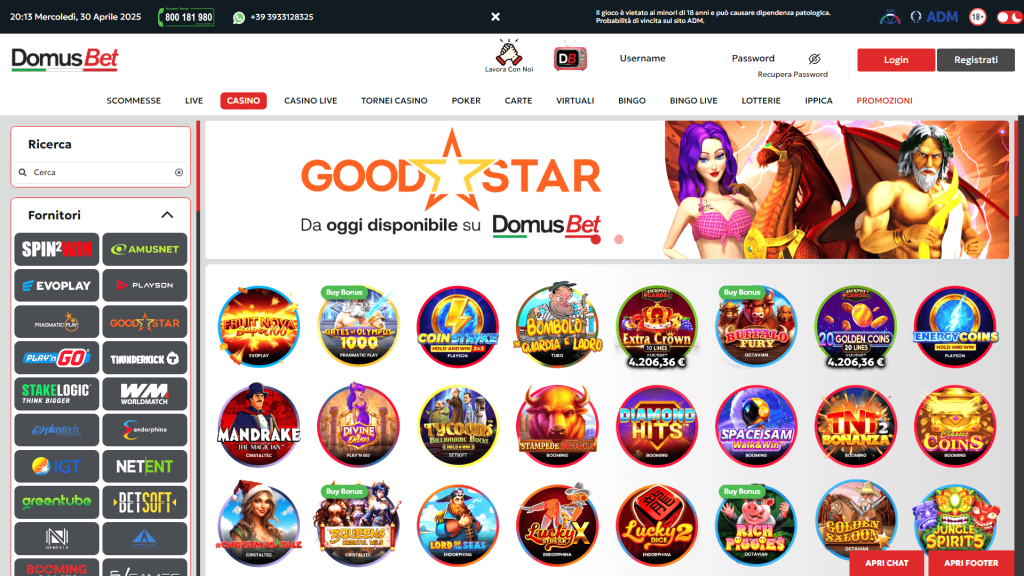 Slot del casinò DomusBet