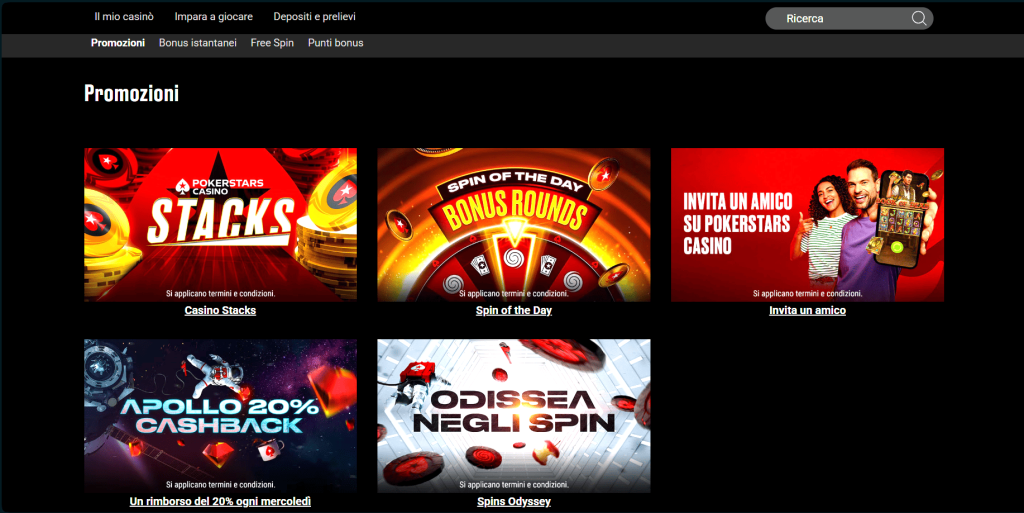 Bonus del casinò PokerStars