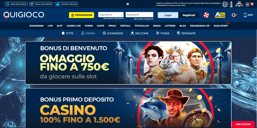 Bonus del casinò Quigioco
