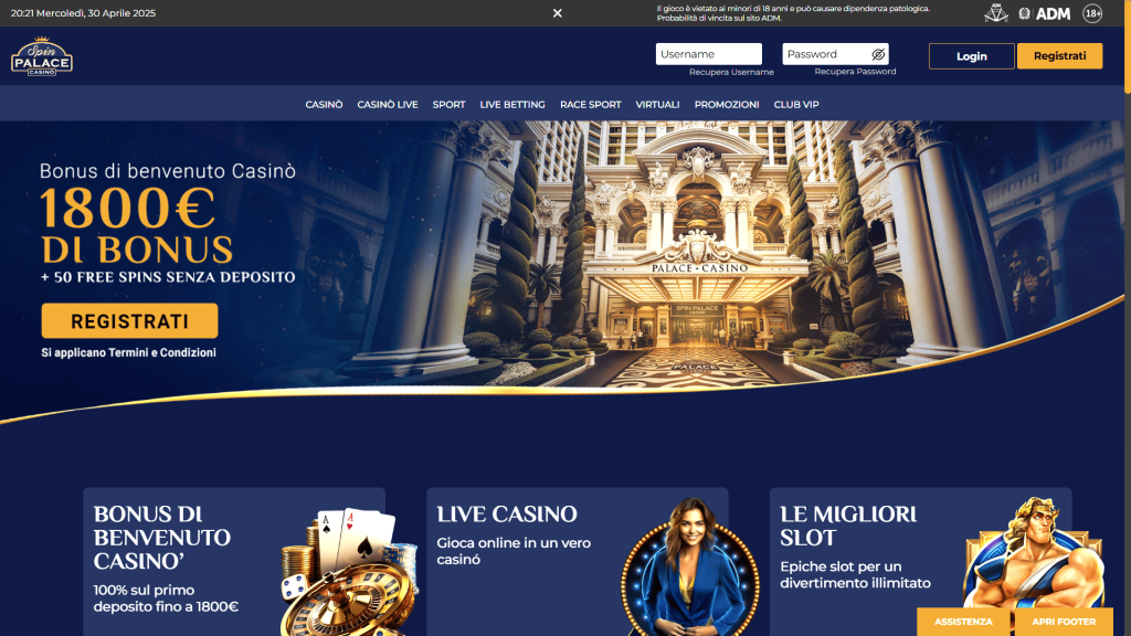 Spin Palace casinò Italia