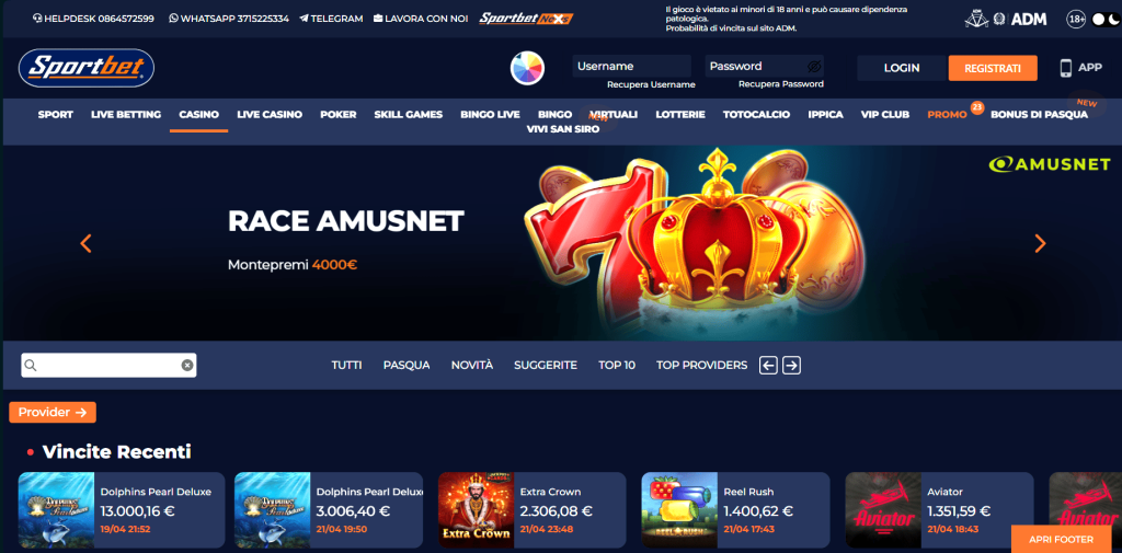 SportBet casinò Italia