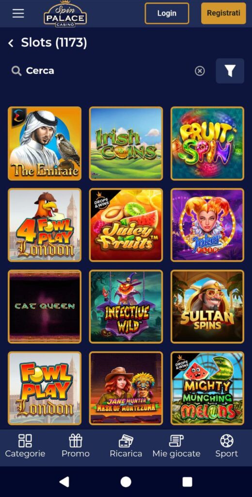 spin palace casino mobile slot
