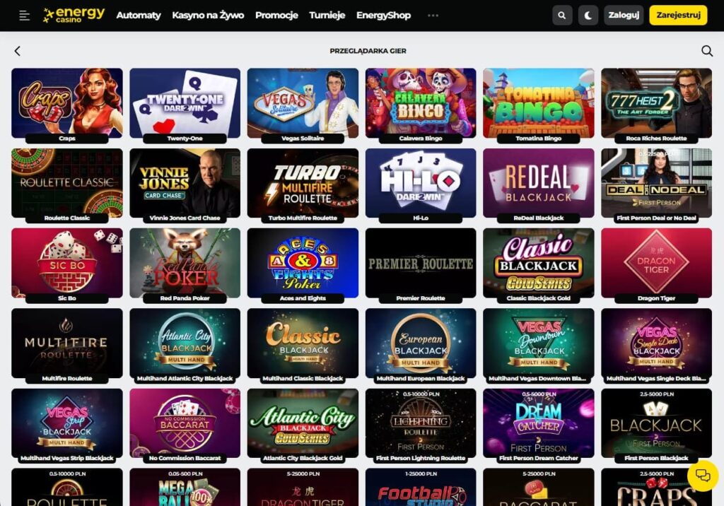 EnergyCasino gry