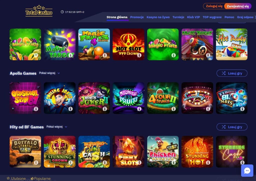 Total Casino gry