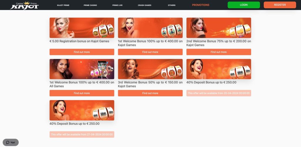 Kajot casino bonusy