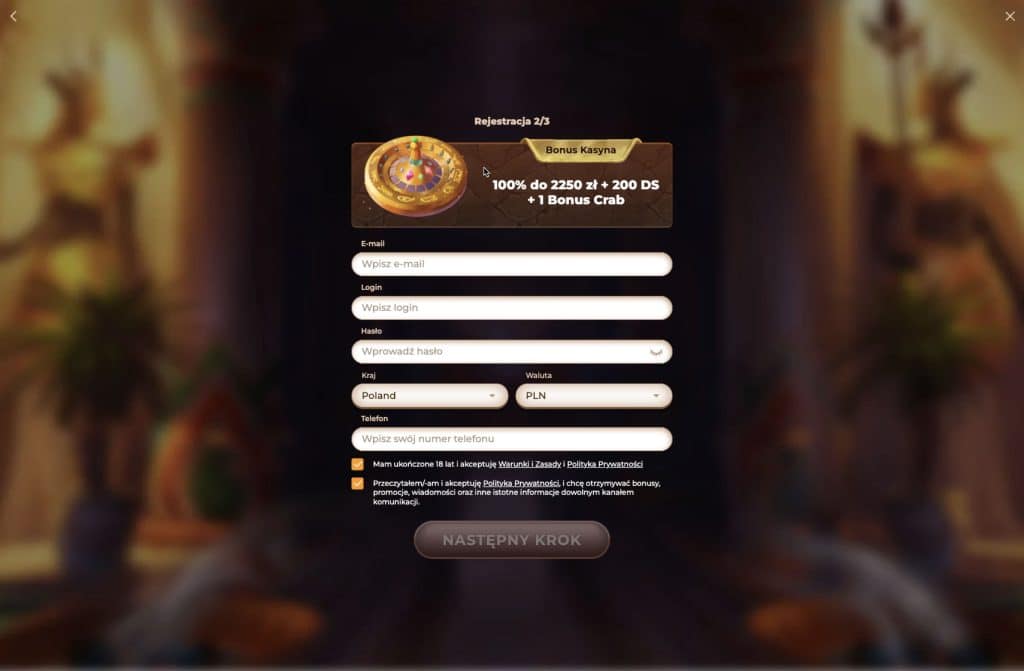 AmunRa casino rejestracja