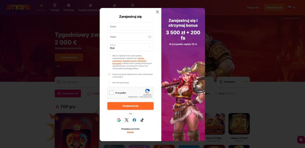 HitnSpin casino rejestracja