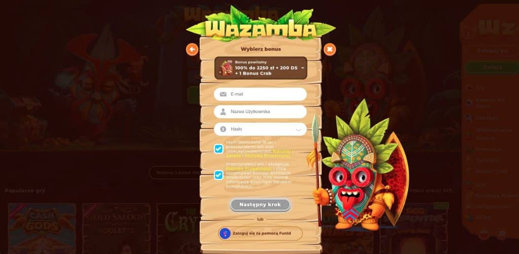Wazamba casino rejestracja