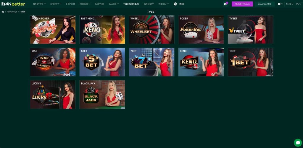 SpinBetter casino gra z krupierami na żywo