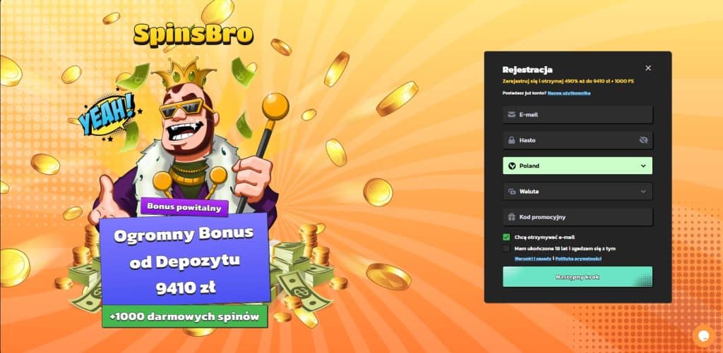 spinsbro zarejestruj sie