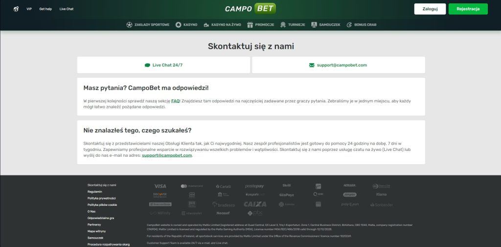 campobet kontakty