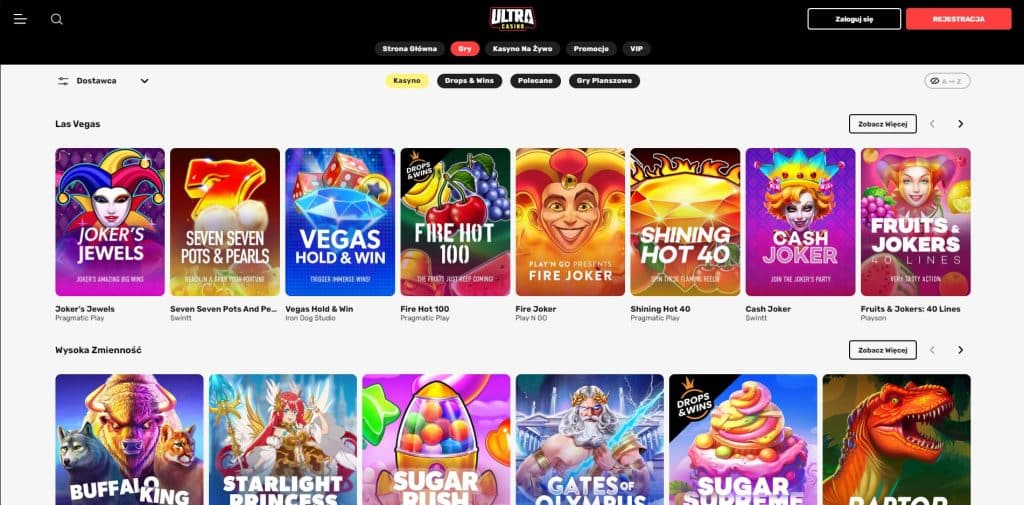 ultra casino Automaty do gier