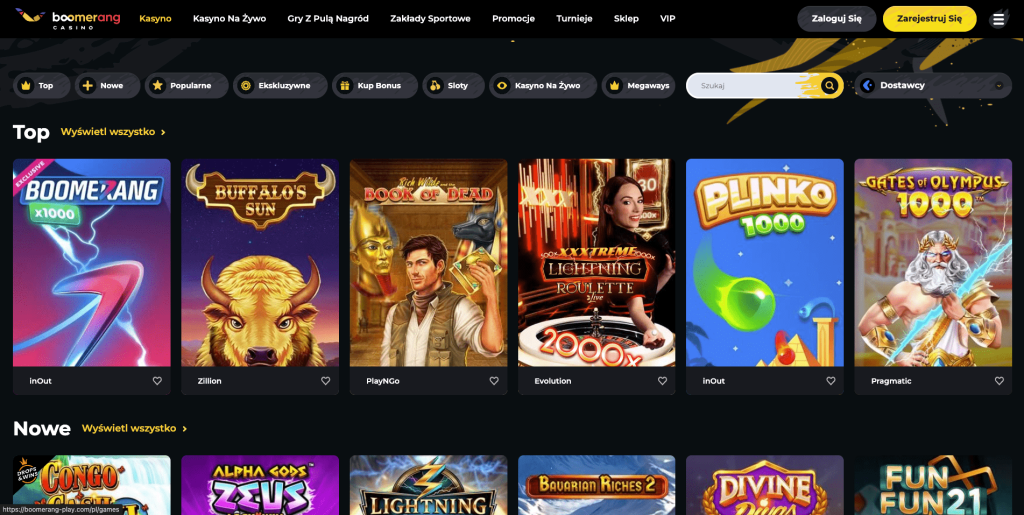 Boomerang casino automaty do gier