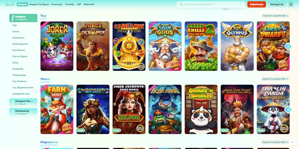 Neon54 casino automaty do gier