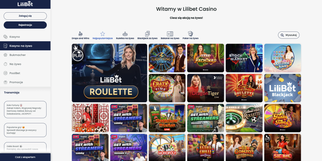 Gra z krupierami na żywo