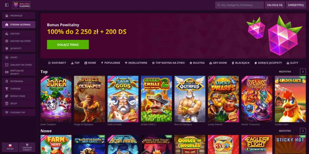 Malina casino Polska