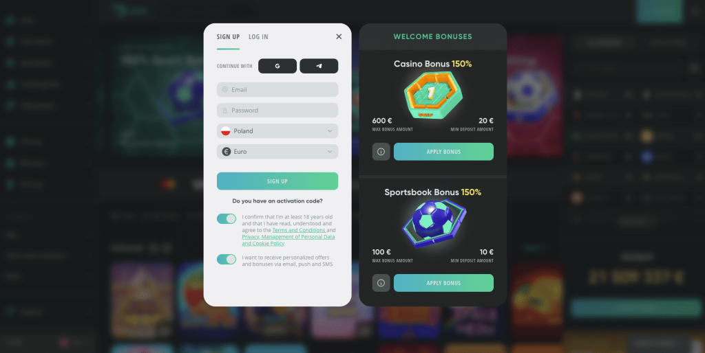 Drip casino rejestracja konta