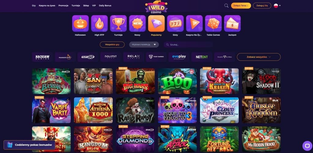 iWild casino automaty do gier