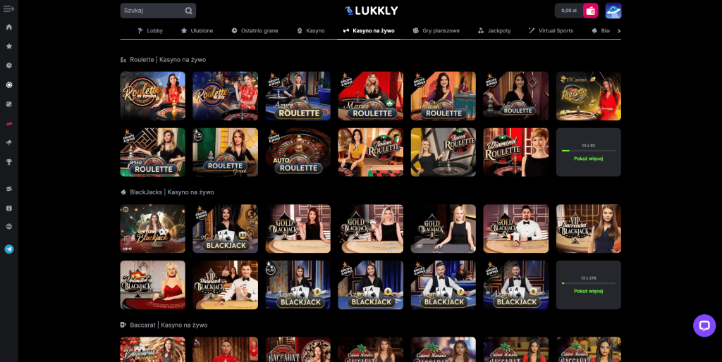 Gra z krupierami na żywo