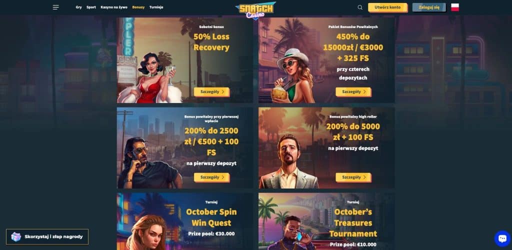 Snatch casino bonusy