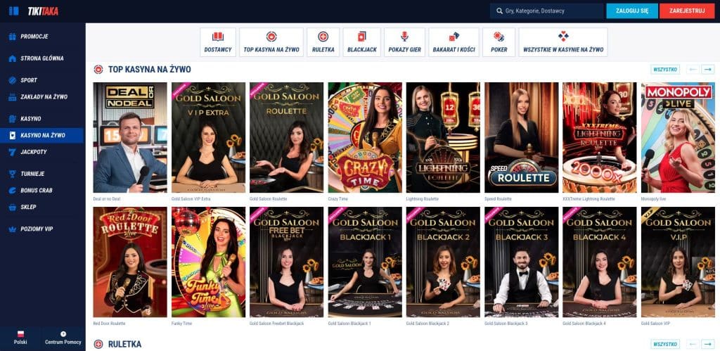 Gra z krupierami na żywo