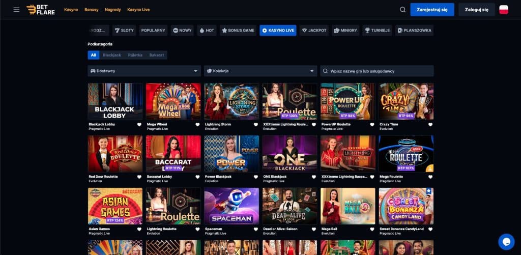 Gra z krupierami na żywo