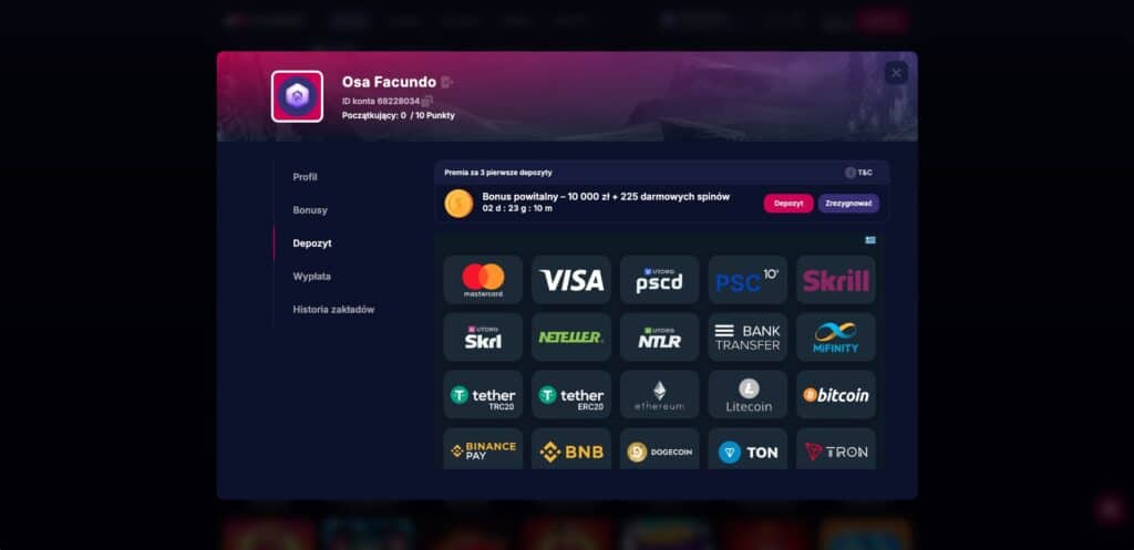 Metody Wpłaty i Wypłat