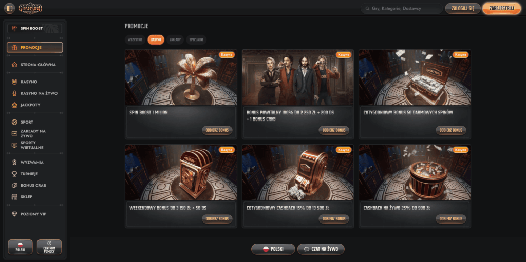 Gransino casino bonusy