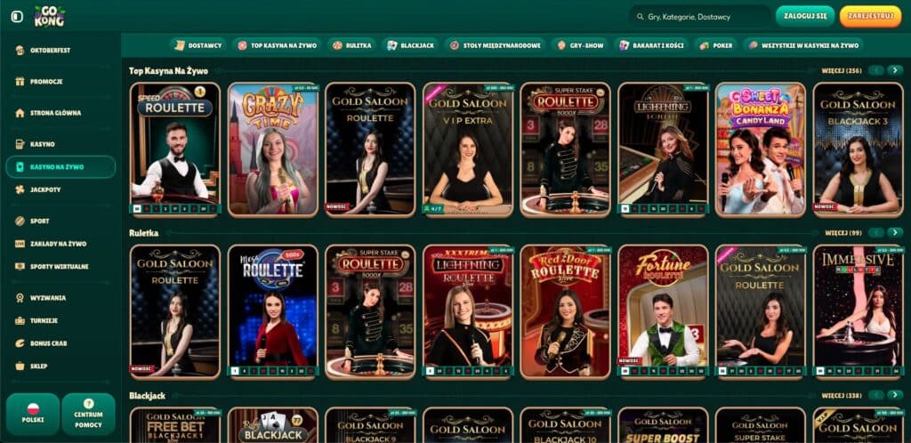 Gra z krupierami na żywo