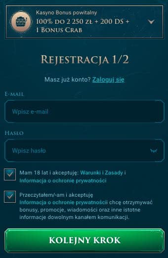 Slotuna casino rejestracja konta