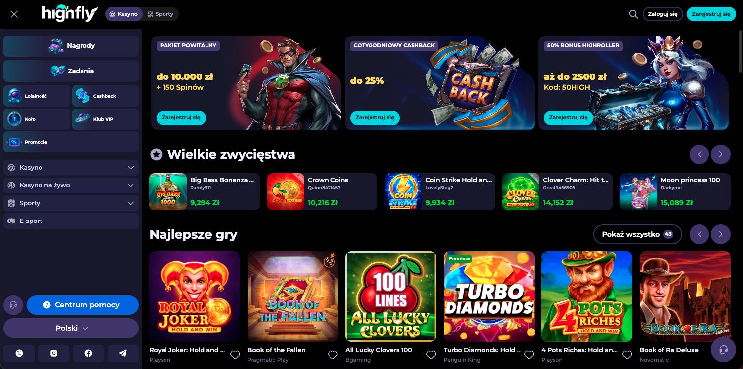 HighFlyBet casino Polska
