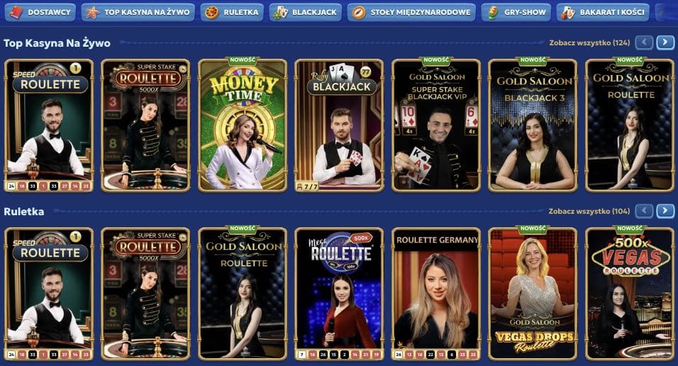 Gra z krupierami na żywo