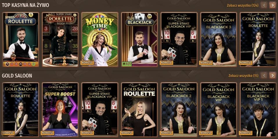 Gra z krupierami na żywo