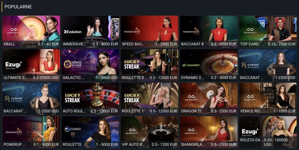 Gra z krupierami na żywo