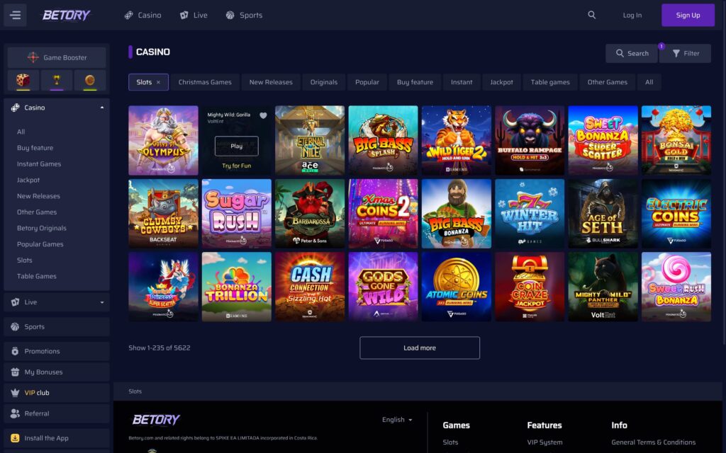 Betory casino slots