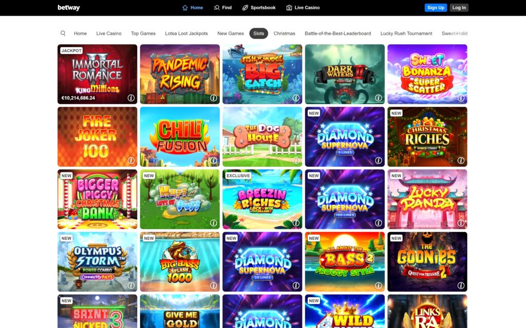 betway casino slots