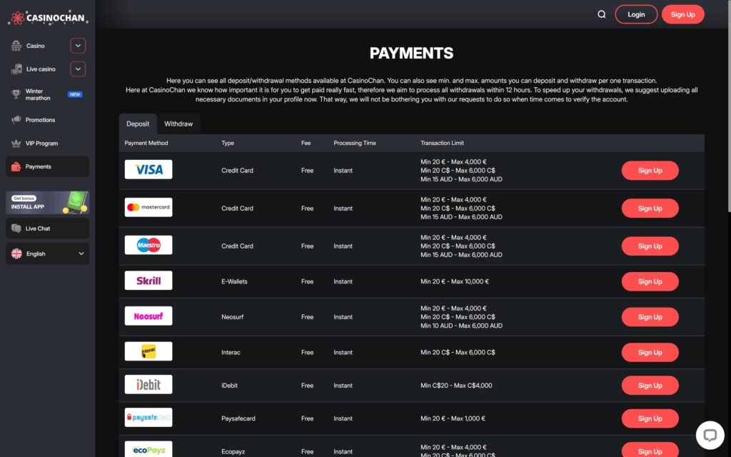 Payments