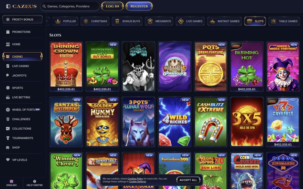 Cazeus casino slots